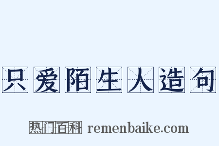 只爱陌生人造句是什么意思的图片